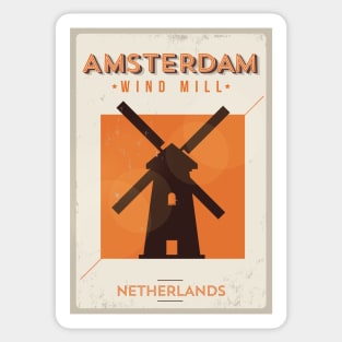 Amsterdam Poster Design Sticker